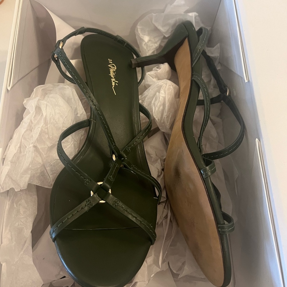 Phillip Lim leather sling back sandals